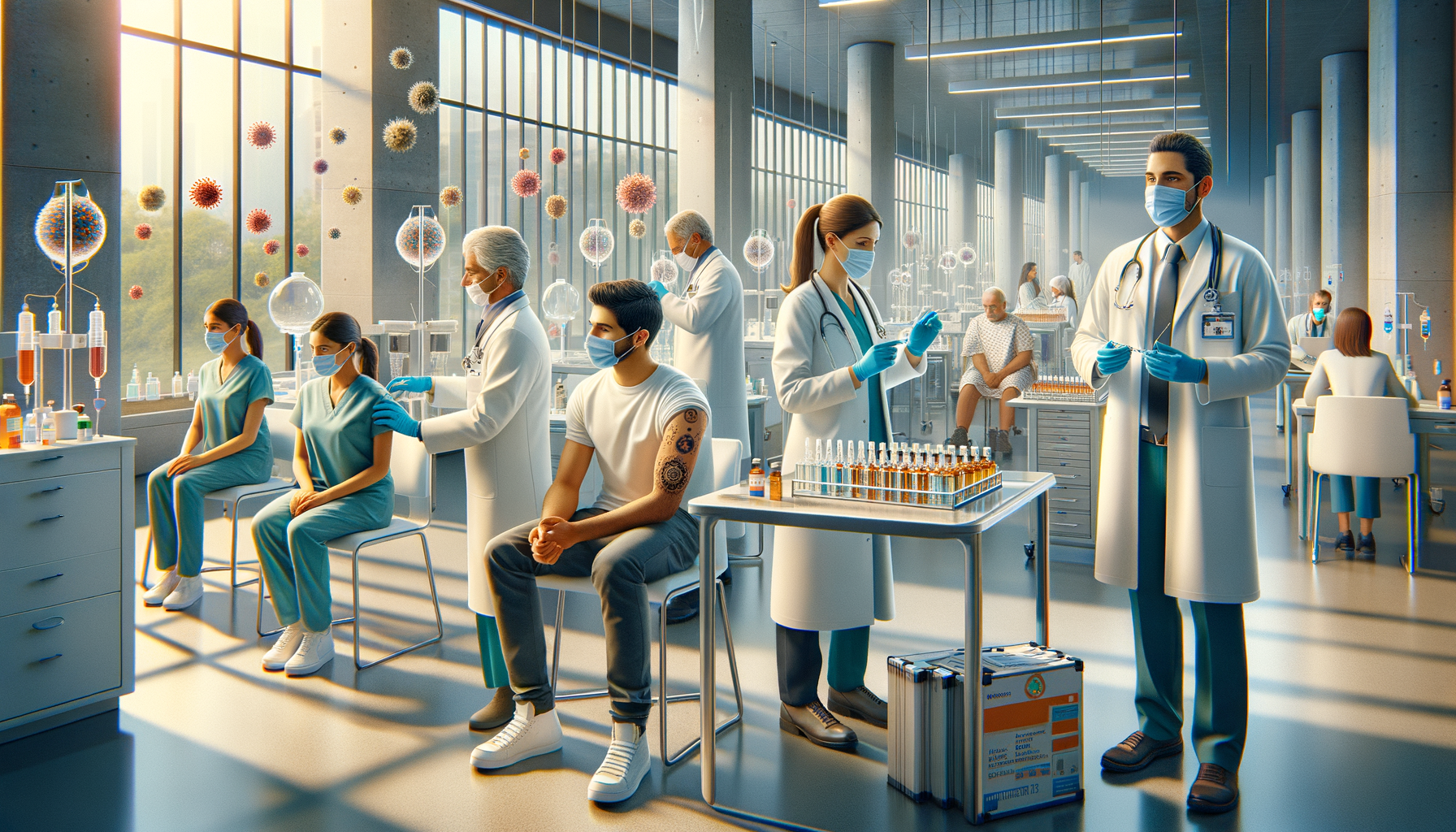 Create a clean, professional, editorial-style image for Dr. Jay Varma’s public health website, which shares evidence-based guidance on infectious diseases, outbreaks, vaccination, and health strategy. The image should: Clearly visualise the topic with calm authority Fit an expert health site: modern, trustworthy, and photorealistic Avoid sensationalism, gore, or fearmongering Depict clinics, labs, vaccination sites, or diverse people in public health contexts Leave space for a text overlay if possible; use a neutral, non-distracting palette Include realistic details but avoid cluttered backgrounds Reinforce public understanding and trust in health professionals Do not include any text in the image. Topic: Policy Considerations for Artificial Intelligence in Public Health: Privacy, Equity, and Accountability