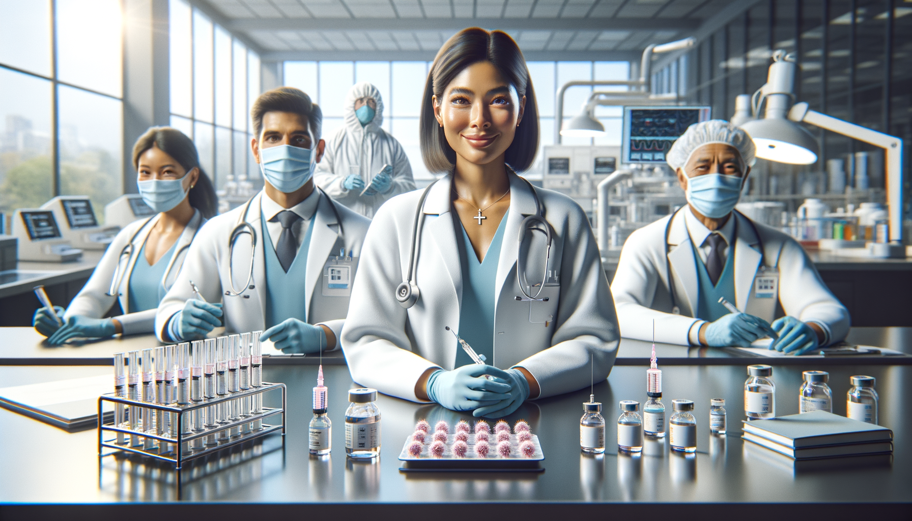 Create a clean, professional, editorial-style image for Dr. Jay Varma’s public health website, which shares evidence-based guidance on infectious diseases, outbreaks, vaccination, and health strategy. The image should: Clearly visualise the topic with calm authority Fit an expert health site: modern, trustworthy, and photorealistic Avoid sensationalism, gore, or fearmongering Depict clinics, labs, vaccination sites, or diverse people in public health contexts Leave space for a text overlay if possible; use a neutral, non-distracting palette Include realistic details but avoid cluttered backgrounds Reinforce public understanding and trust in health professionals Do not include any text in the image. Topic: Understanding Herd Immunity: A Public Health Physician’s Guide to Community Protection