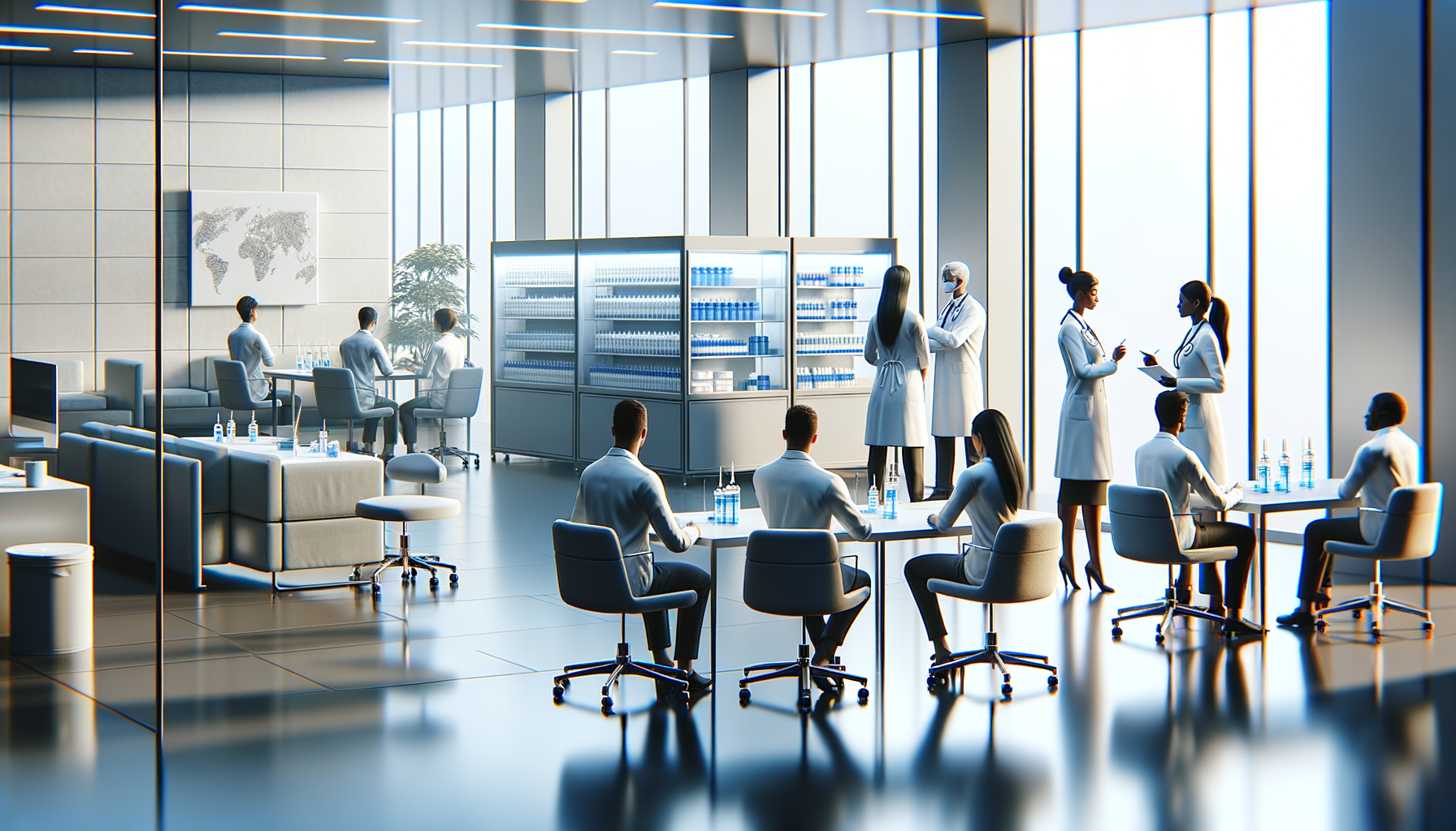 Create a clean, professional, editorial-style image for Dr. Jay Varma’s public health website, which shares evidence-based guidance on infectious diseases, outbreaks, vaccination, and health strategy. The image should: Clearly visualise the topic with calm authority Fit an expert health site: modern, trustworthy, and photorealistic Avoid sensationalism, gore, or fearmongering Depict clinics, labs, vaccination sites, or diverse people in public health contexts Leave space for a text overlay if possible; use a neutral, non-distracting palette Include realistic details but avoid cluttered backgrounds Reinforce public understanding and trust in health professionals Do not include any text in the image. Topic: Sexually Transmitted Infections — Hub