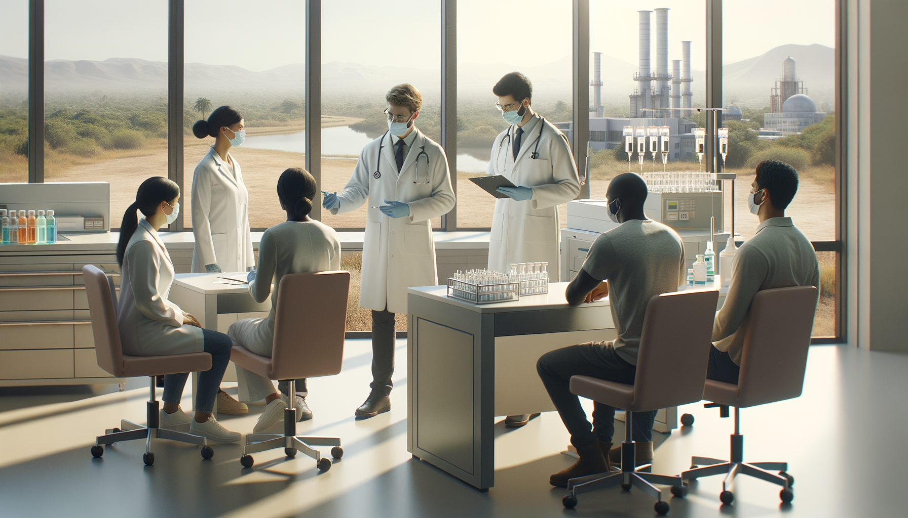 Create a clean, professional, editorial-style image for Dr. Jay Varma’s public health website, which shares evidence-based guidance on infectious diseases, outbreaks, vaccination, and health strategy. The image should: Clearly visualise the topic with calm authority Fit an expert health site: modern, trustworthy, and photorealistic Avoid sensationalism, gore, or fearmongering Depict clinics, labs, vaccination sites, or diverse people in public health contexts Leave space for a text overlay if possible; use a neutral, non-distracting palette Include realistic details but avoid cluttered backgrounds Reinforce public understanding and trust in health professionals Do not include any text in the image. Topic: When Do Masks Come Off? The Hard Truth About Lifting Covid Restrictions