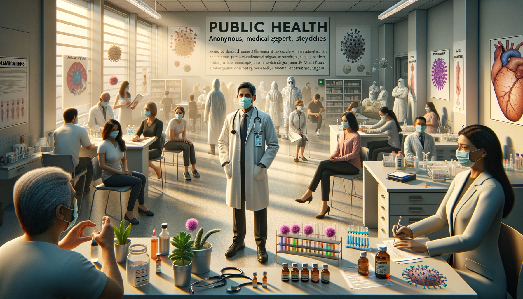 Create a clean, professional, editorial-style image for Dr. Jay Varma’s public health website, which shares evidence-based guidance on infectious diseases, outbreaks, vaccination, and health strategy. The image should: Clearly visualise the topic with calm authority Fit an expert health site: modern, trustworthy, and photorealistic Avoid sensationalism, gore, or fearmongering Depict clinics, labs, vaccination sites, or diverse people in public health contexts Leave space for a text overlay if possible; use a neutral, non-distracting palette Include realistic details but avoid cluttered backgrounds Reinforce public understanding and trust in health professionals Do not include any text in the image. Topic: Americans Are Living Longer Than Ever. Public Health Deserves the Credit.