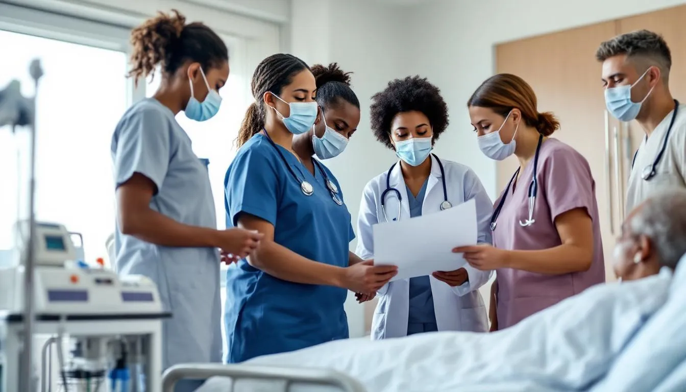 A diverse group of healthcare practitioners, including a functional medicine doctor, a health coach, and a physical therapist, collaborates in a medical setting to create personalized treatment plans for patients. They utilize an integrative approach to address various health problems, focusing on the underlying causes and promoting overall health through complementary therapies and lifestyle management.