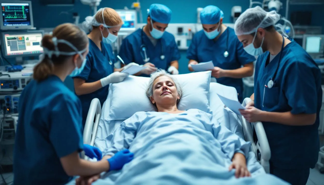 A patient is receiving coordinated care from an integrated medical team, including holistic health practitioners and a naturopathic doctor, who collaboratively develop personalized treatment plans that encompass alternative therapies and holistic medicine approaches for optimal health and well-being. The scene emphasizes the comprehensive support provided by these holistic practitioners in addressing the patient's health goals through a holistic approach.